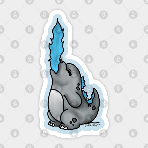 Godzilla Sticker by Kitopher Designs